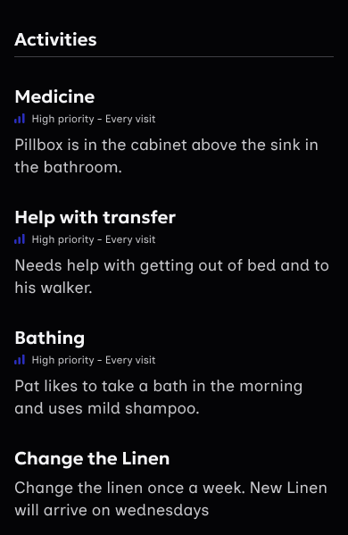 dala.app schedule on a phone